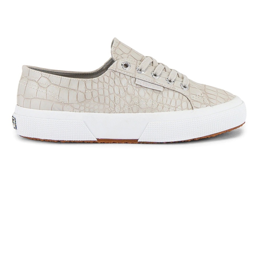 Cream or off-white superga 2750 crocodile sneaker size USAW 6.5, EURO 37, UK 4